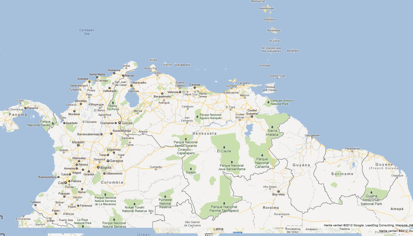 Google karte von Venezuela